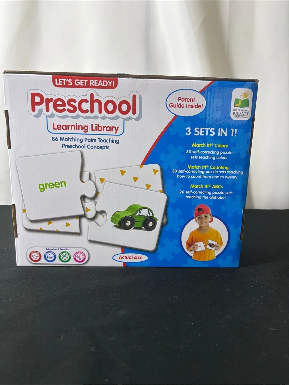 Preschool Learning Library Match It! Colors, Counting & ABCs - Blue
